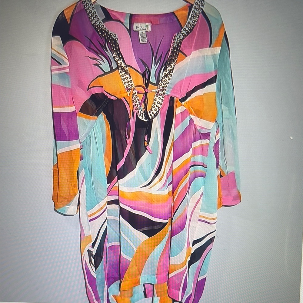 Bali Club Sheer Swim Coverup Dress Size XLarge